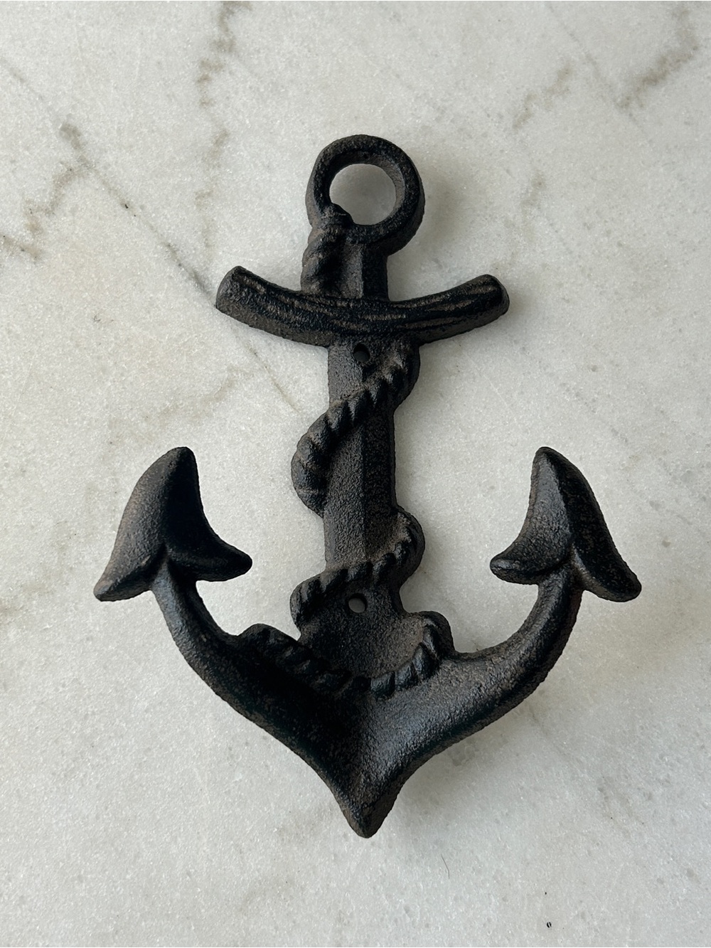 Anchor Wall Hook - Black Cast Iron Nautical Decor